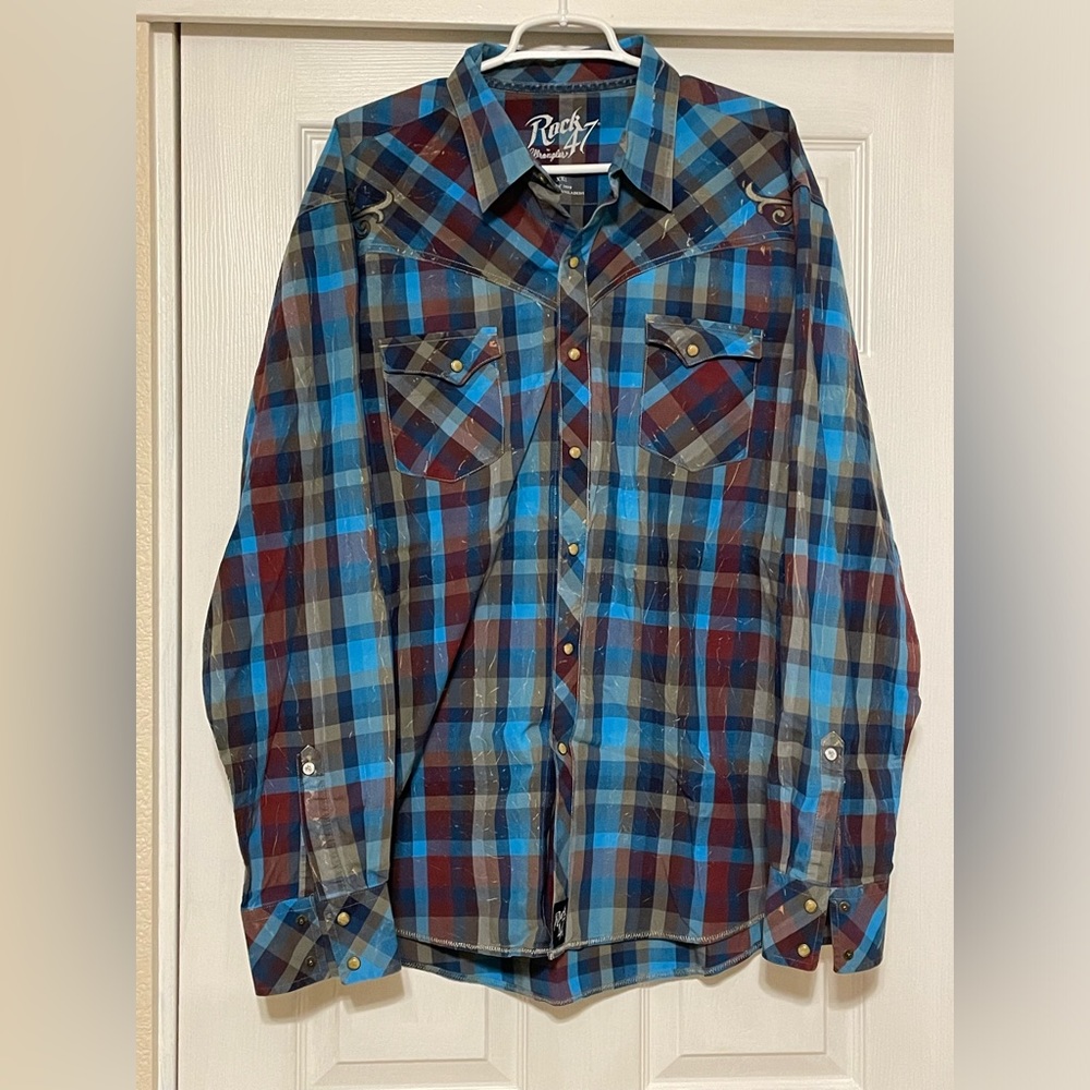 Rock 47 long sleeve plaid shirt